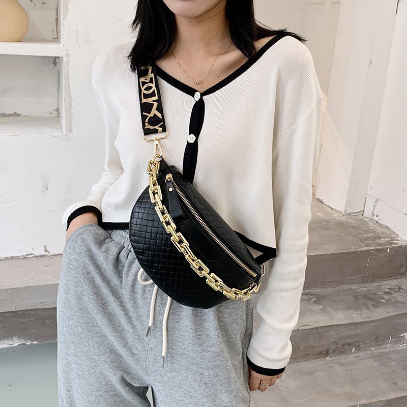 Luxury Bags Cute - 新しい高級チェーンチェストバッグ女性のための高品質 PU ショルダーバッグかわいい財布とハンドバッグブランド織クロスボディバッグウエストパック
