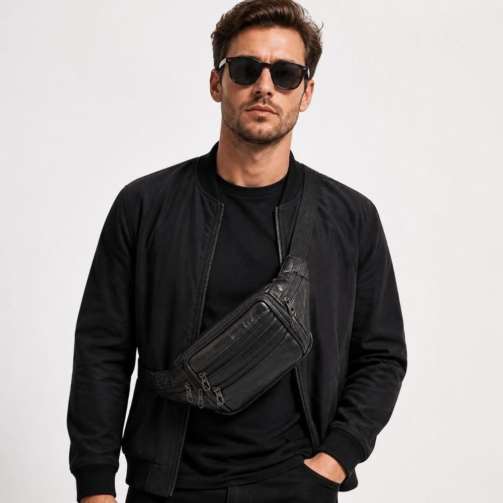高級多ポケットレザーファニーパック、レザーベルトループデザイ - Luxury Bags Leather のレビューと価格