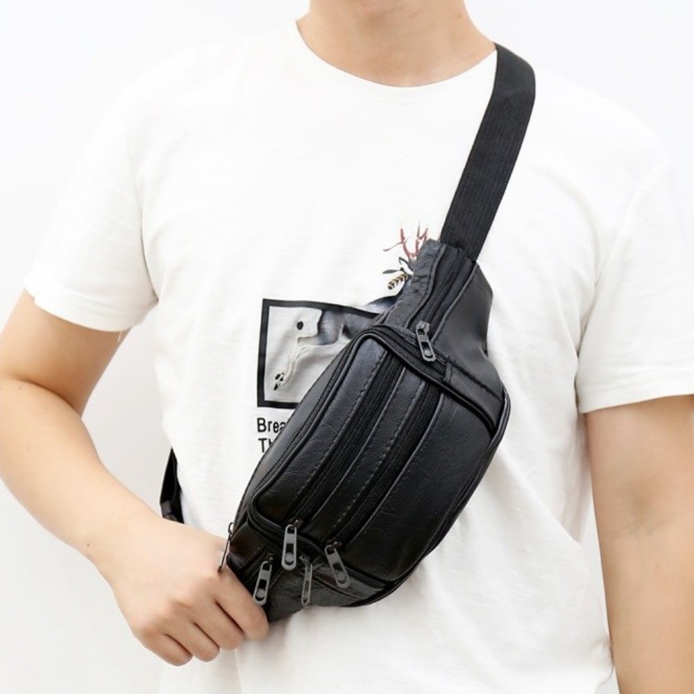 高級多ポケットレザーファニーパック、レザーベルトループデザイ - Luxury Bags Leather のレビューと価格