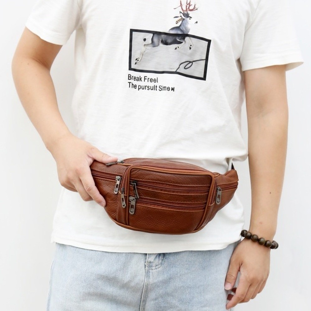 高級多ポケットレザーファニーパック、レザーベルトループデザイ - Luxury Bags Leather のレビューと価格