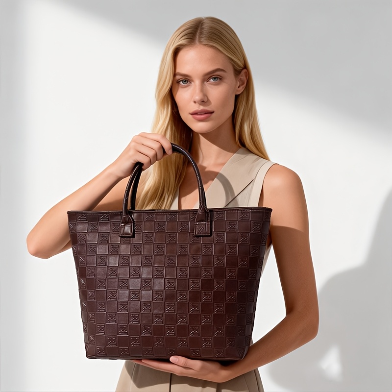 ライトラグジュアリー ディープブラウン キルティング柄 レデ - Luxury Bags Tote のレビューと価格