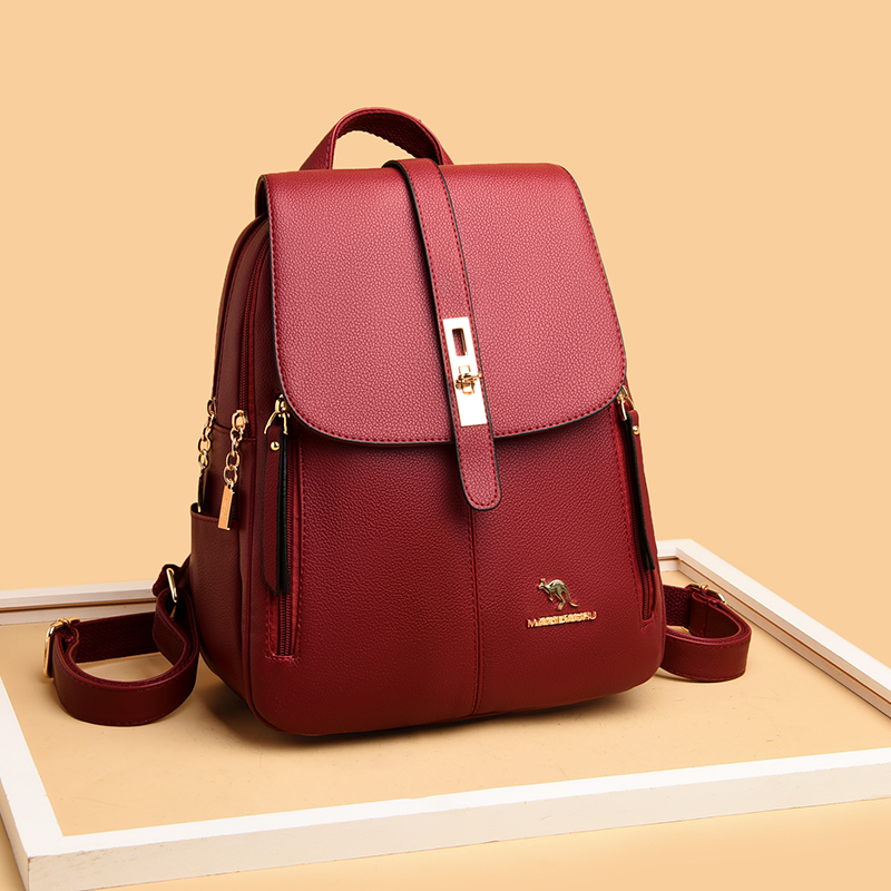 女の子のための高級レザーバックパック,カジュアルなデイパック - Luxury Bags Leather のレビューと価格