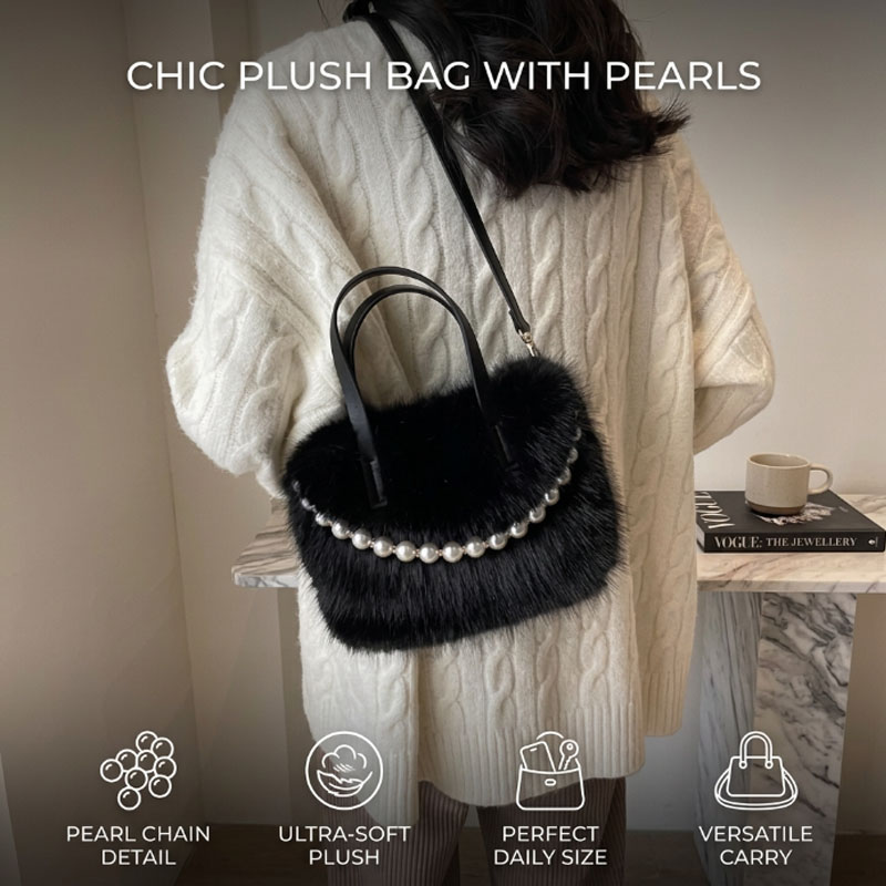 高級感のある、ふわふわのフェイクファーを使用したミニスクエア - Luxury Bags Cute のレビューと価格