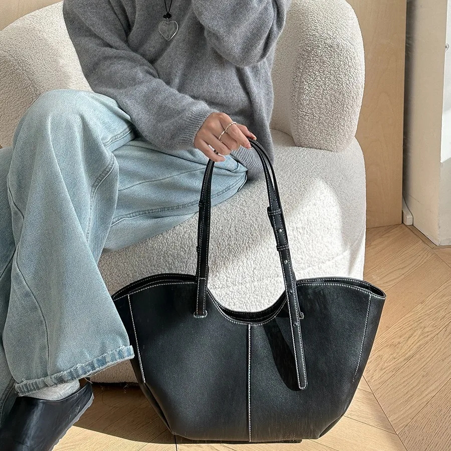 ヴィンテージ女性用ハンドバッグ 大容量ポータブルショッピング - Luxury Bags Tote のレビューと価格